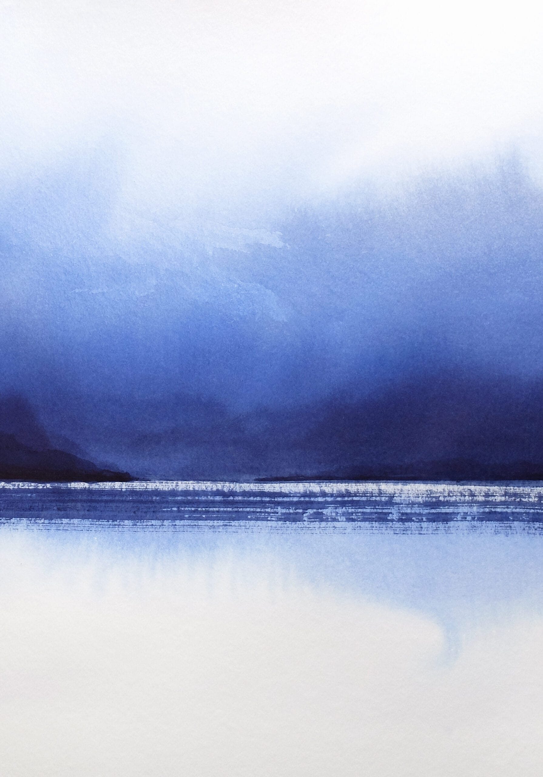 Sininen veden väriyhdistelmä abstraktina taiteena