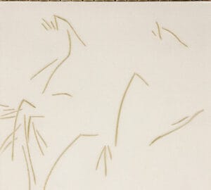 Abstrakti taideteos yksinkertaisilla viivoilla ja sävyillä.