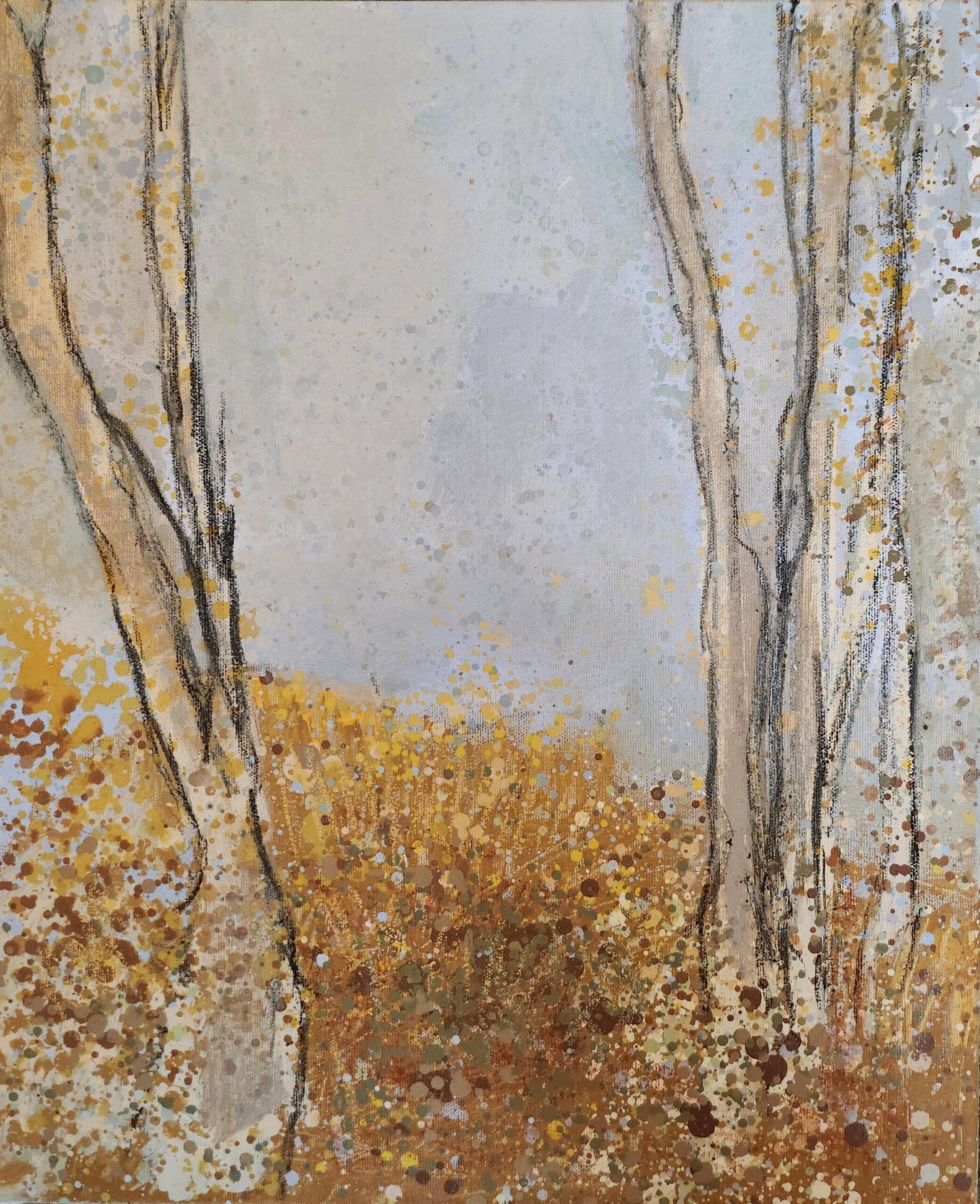 Syksyinen metsä taiteessa, värikäs ja abstrakti