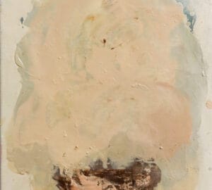 Abstrakti maalaus vaaleissa sävyissä kankaalla