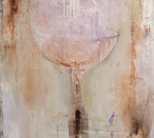 Abstrakti maalaus vaaleissa pastellisävyissä