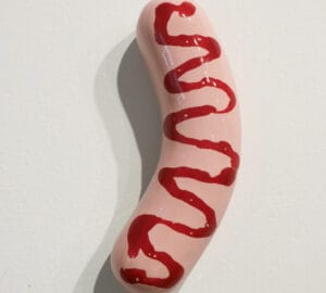 Sausage with ketchup